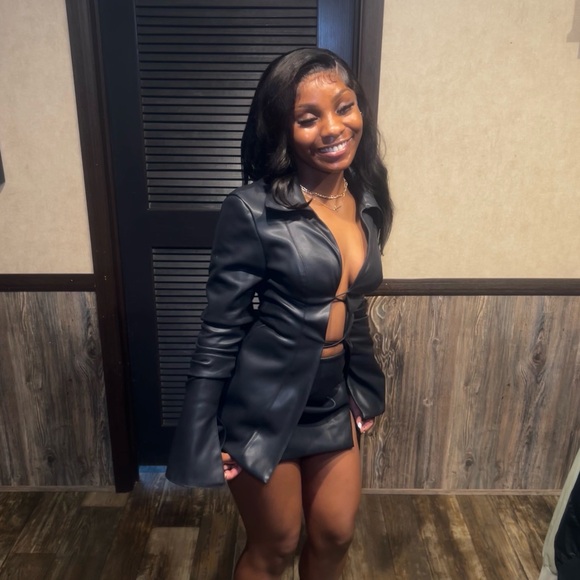 Jackets & Blazers - Women's Black Faux Leather Jacket